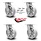 Service Caster 6 Inch V Groove Semi Steel Swivel Caster Set with Roller Bearing and Swivel Lock SCC-30CS620-VGR-BSL-4 - alternate 3